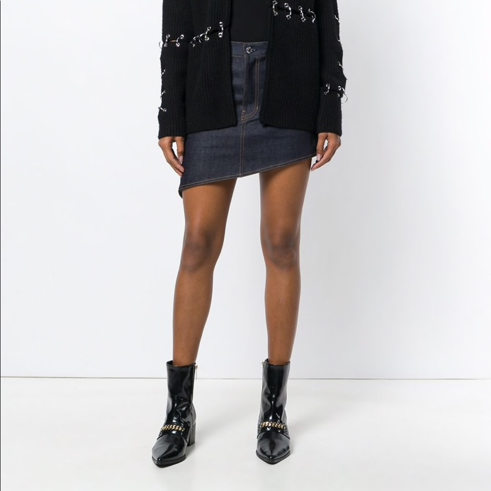Helmut Lang Asymmetric Denim Skirt brand new